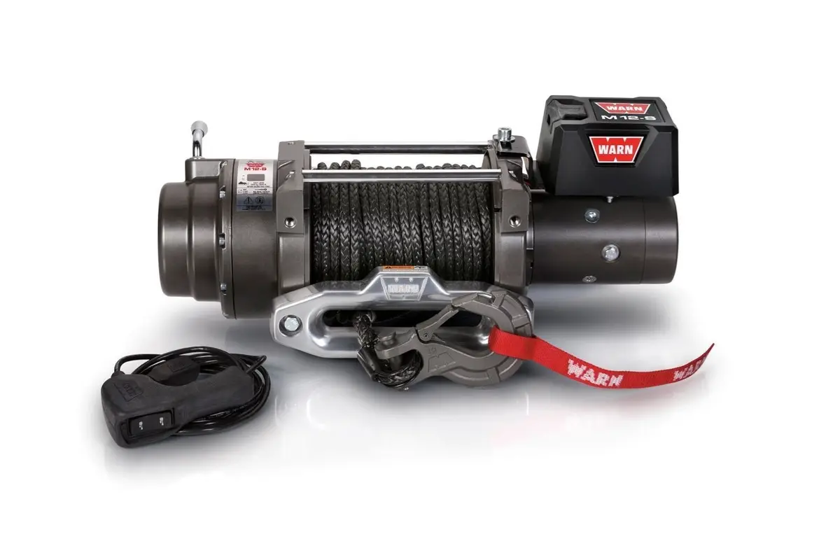 Warn 97720 M12-S Electric Winch - 12,000 Lbs. Pull Rating, 100 Ft. Synthetic Rope 1