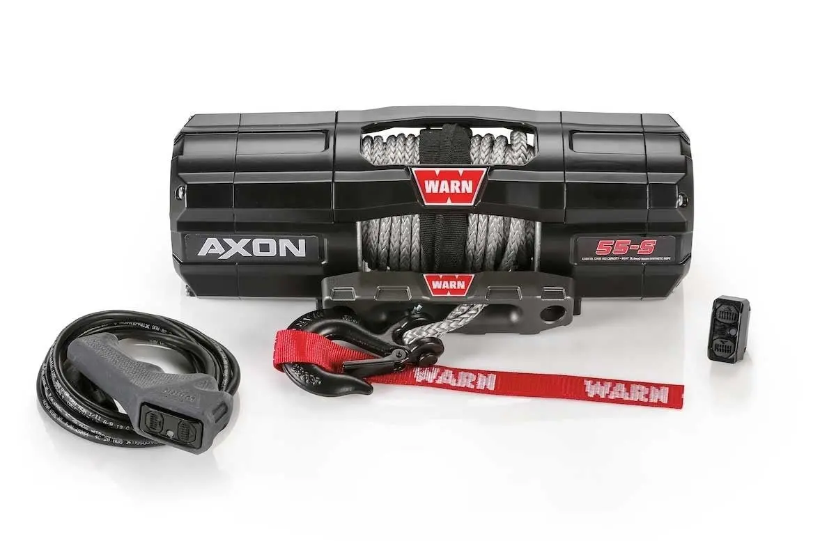 Warn 101150 Axon 55-S Powersport Atv-Utv Winch - 5,500 Lbs. Pull Rating, 50 Ft. Line 2