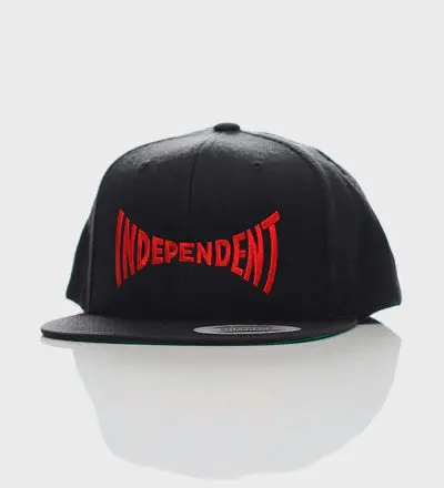 Independent Snapback Span Cap - Black/Dark Red 1