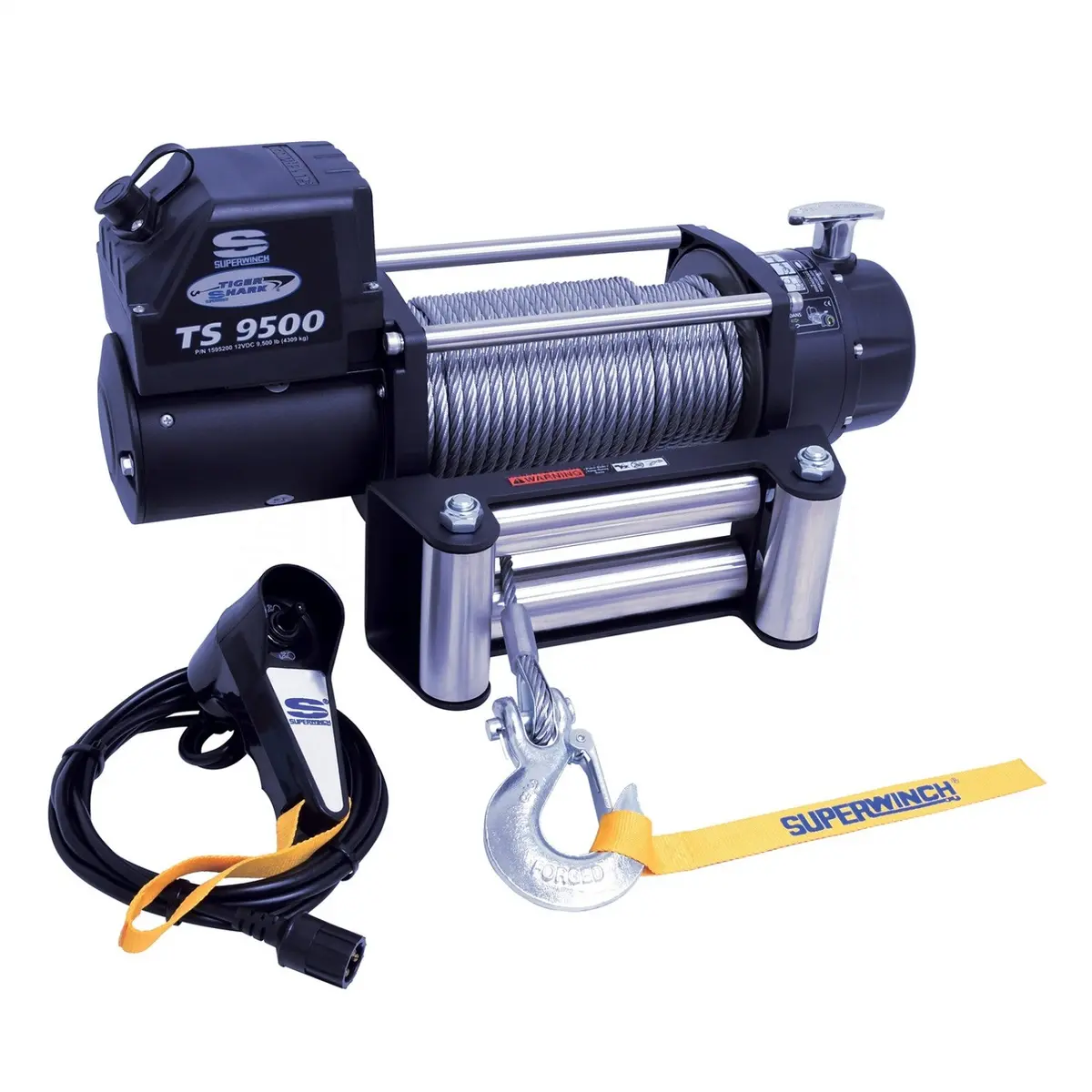 Superwinch 12 Volt Tiger Shark 9500Lbs. Winch - 95 Ft. Steel Cable 1