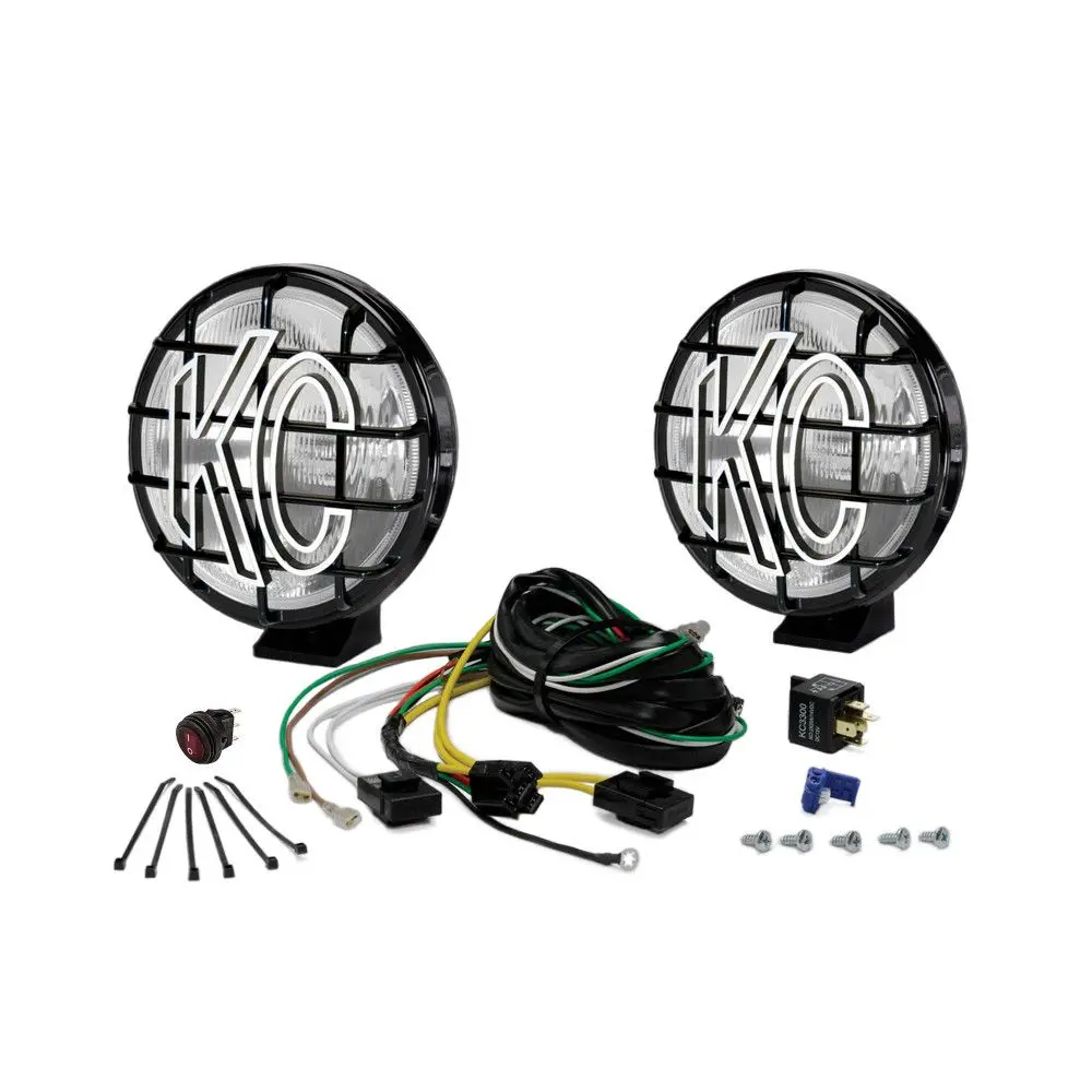 Kc Hilites 6" Apollo Pro 1000W Halogen Light Kit W/ Harness - Recon Recovery 1