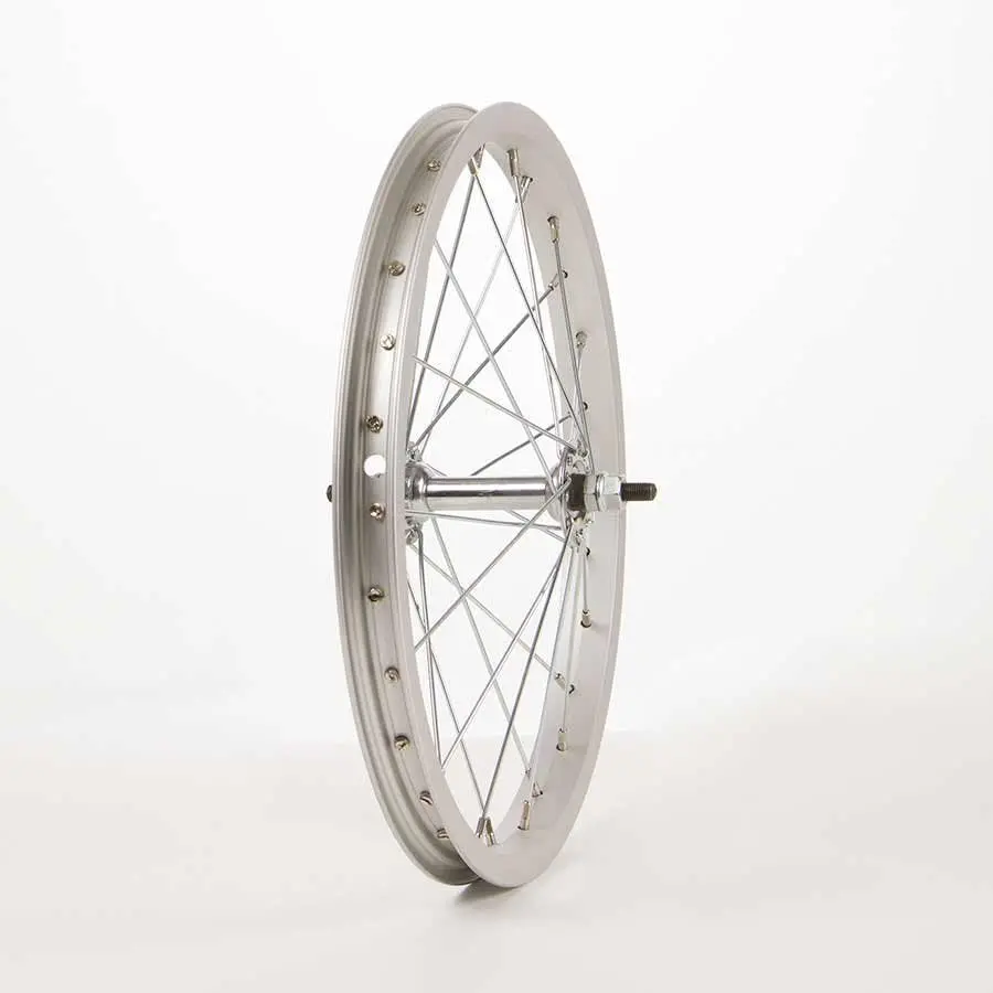 Wheel Shop, Alex C1000 Silver/ Kt-104F, Wheel, Front, 16'' / 305, Holes: 28, Bolt-On, 100Mm, Rim 1