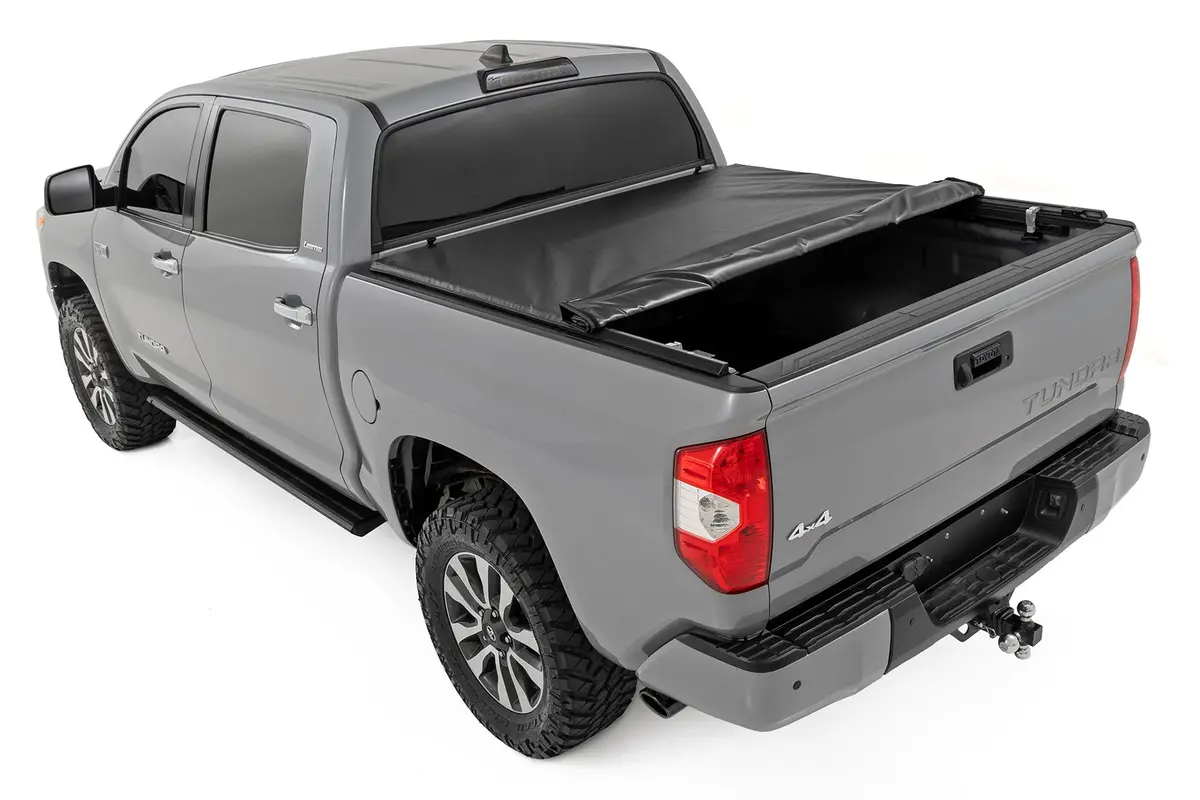 Rough Country Soft Roll Up Tonneau Cover For 2007-2021 Toyota Tundra (5' 7" Bed) 1