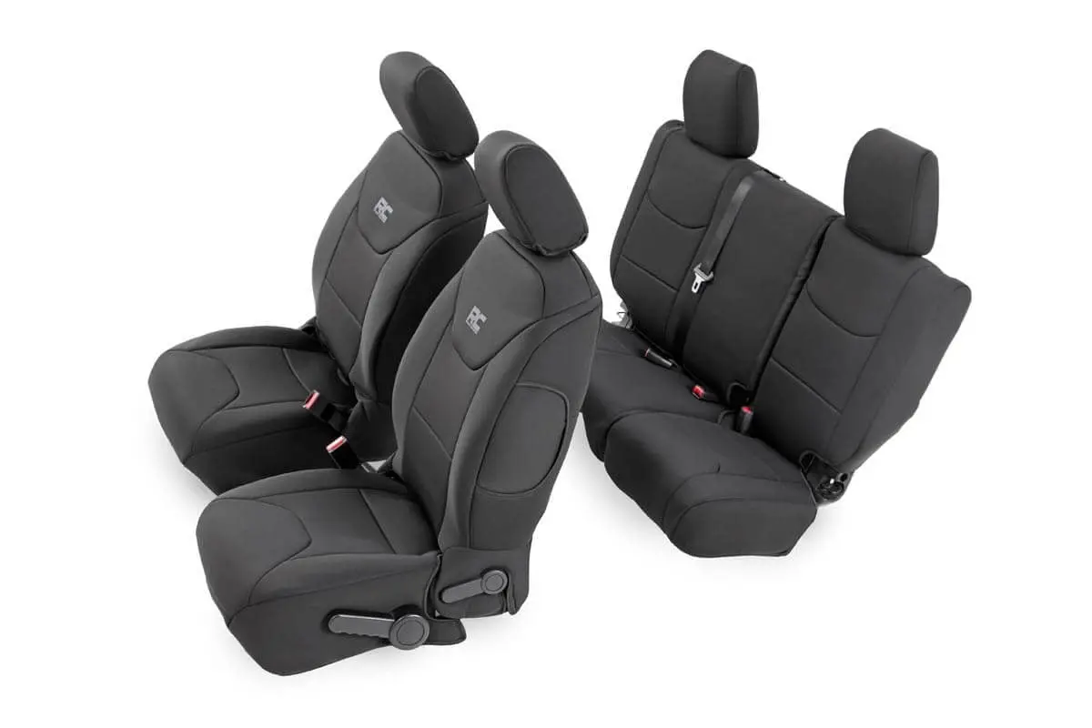 Rough Country Seat Covers | Front And Rear | Jeep Wrangler Unlimited 2Wd/4Wd (2008-2010) 1