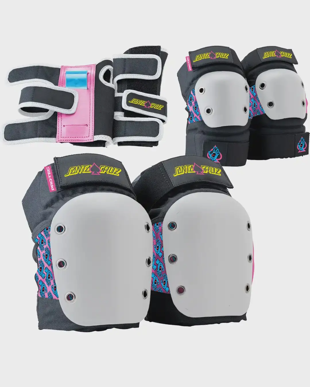 Pro-Tec Junior 3-Pack Pad Set - Santa Cruz 1