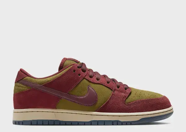 Nike Sb Dunk Low Pro Shoe - Dark Team Red/Burgundy Crush/Olive Flak 1