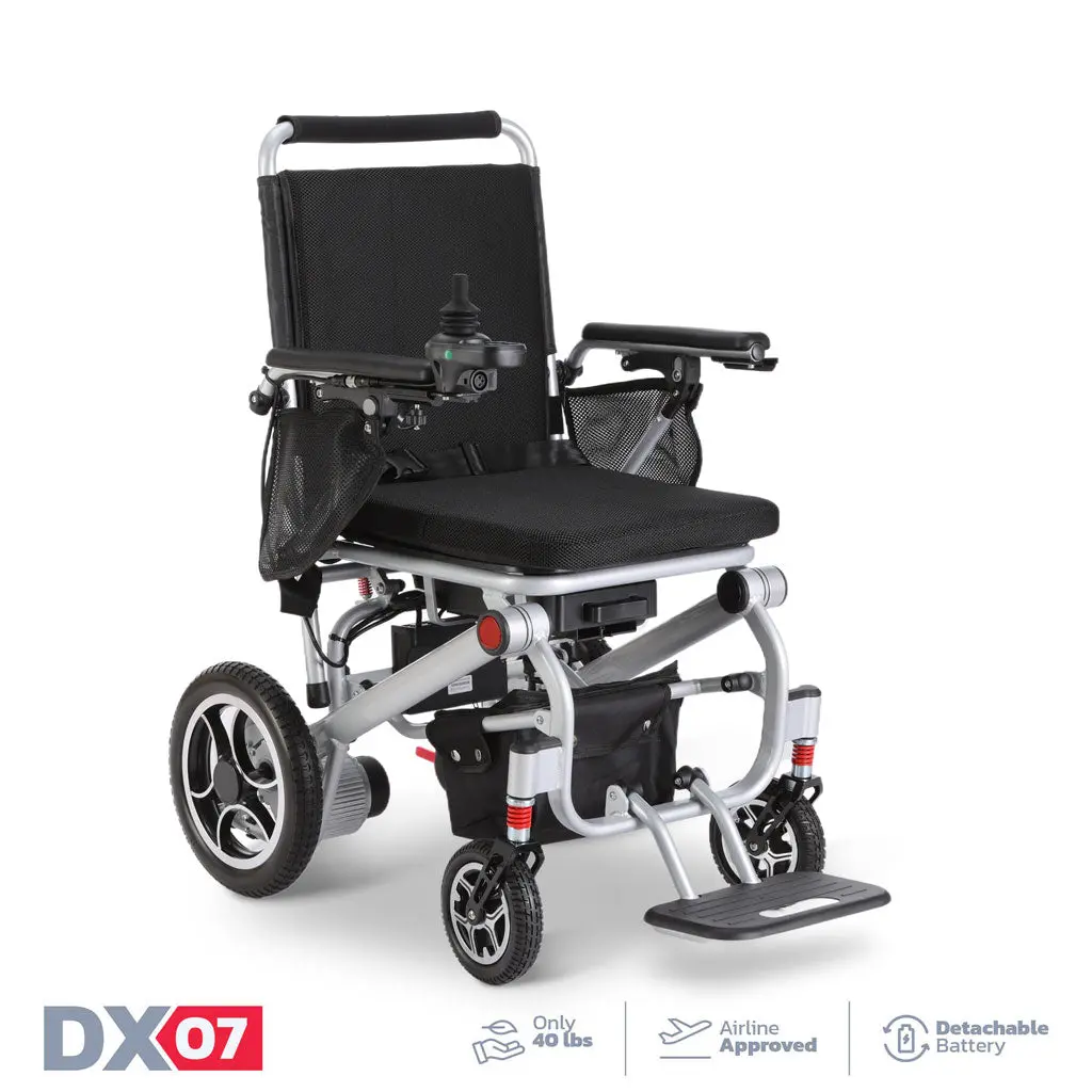 Rubicon Dx07 - Ultra Lightweight, Foldable Electric Power Wheelchair With Bluetooth & 10-Mile Range | 40 Lbs, Compact, Portable & Travel-Friendly 1