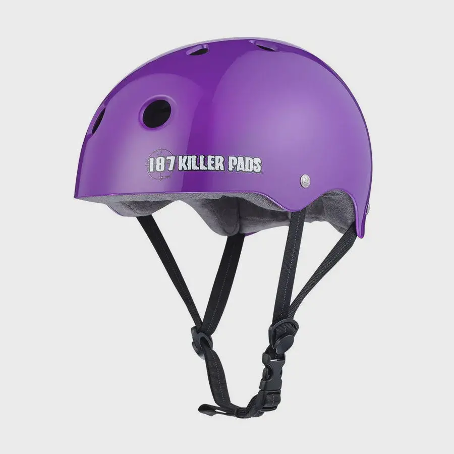 187 Pro Skate Helmet W Sweatsaver  - Purple Gloss 1