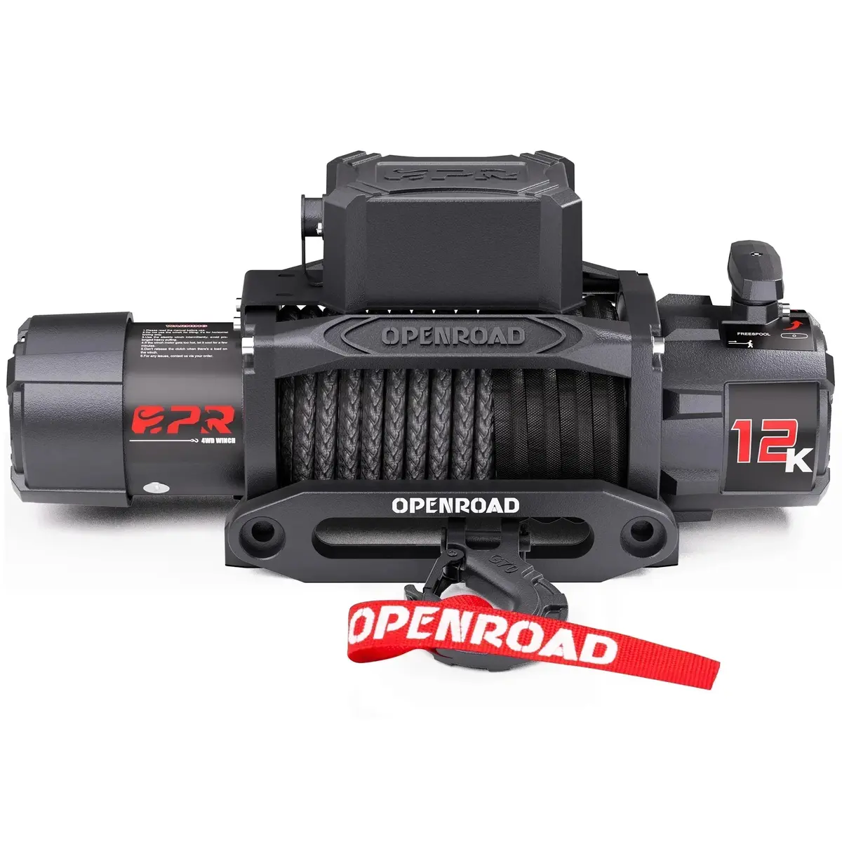 Openroad 12,000Lbs Wireless Electric Winch With Synthetic Rope - Ip68 Rated 1