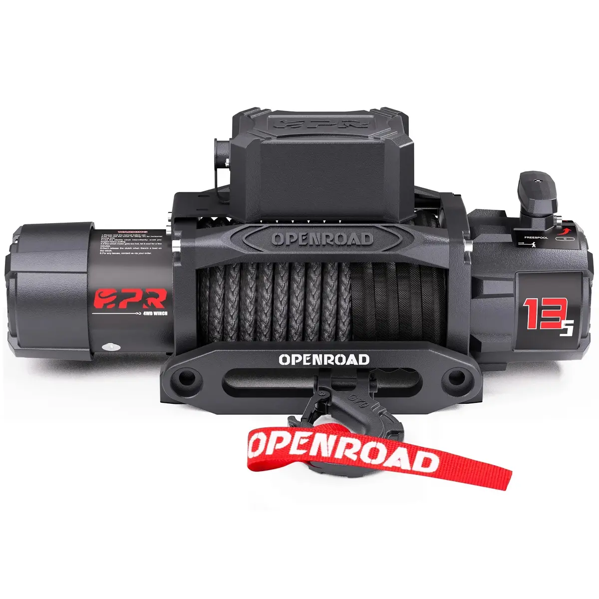 Openroad 13,500Lbs Wireless Electric Winch With Synthetic Rope - Ip68 Rated 1