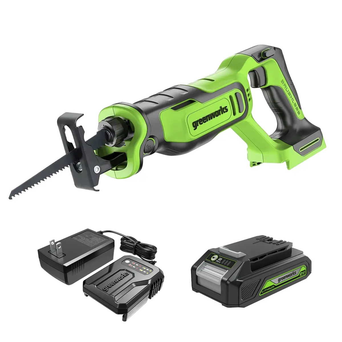24V 6" Reciprocating Saw W/ 2.0Ah Battery & Charger 1