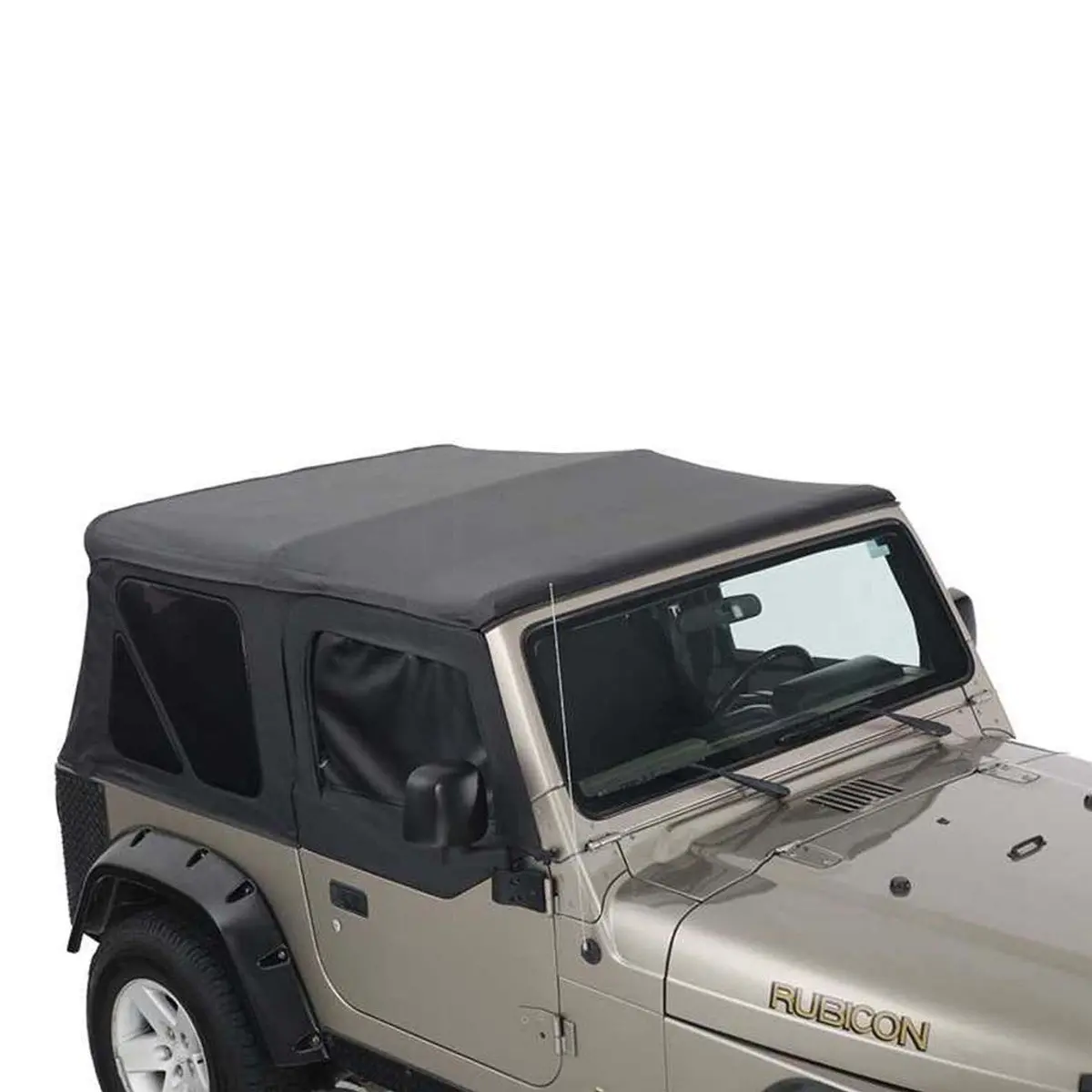Premium Replacement Soft Top W/ Tinted Windows - Black Diamond For 1997-2006 Jeep Wrangler Tj 1