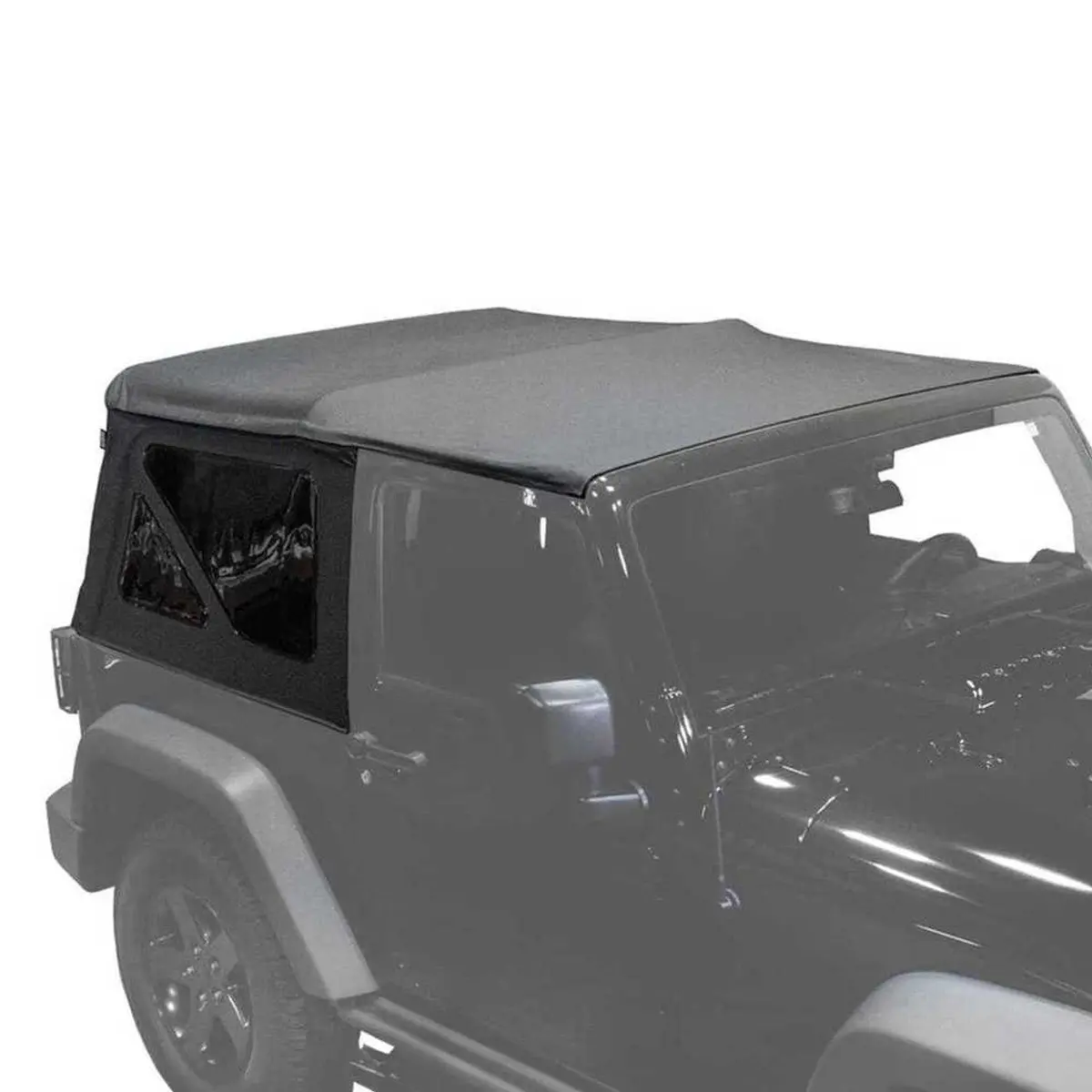 Premium Replacement Soft Top W/ Tinted Windows - Black Diamond For 2010-2018 Jeep Wrangler Jk 1