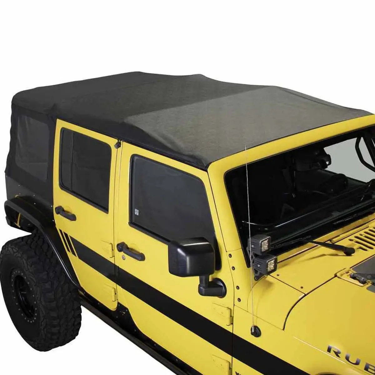 Premium Replacement Black Soft Top With Tinted Windows For 2010-2018 Jeep Wrangler Jk 4 Door 1