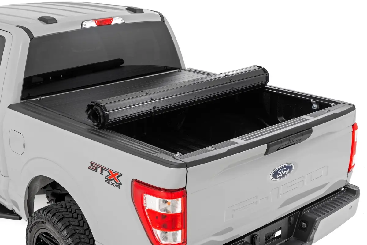 Rc Hard Roll Up Aluminum Tonneau Cover For 2015-2024 Ford F-150 & Raptor 1