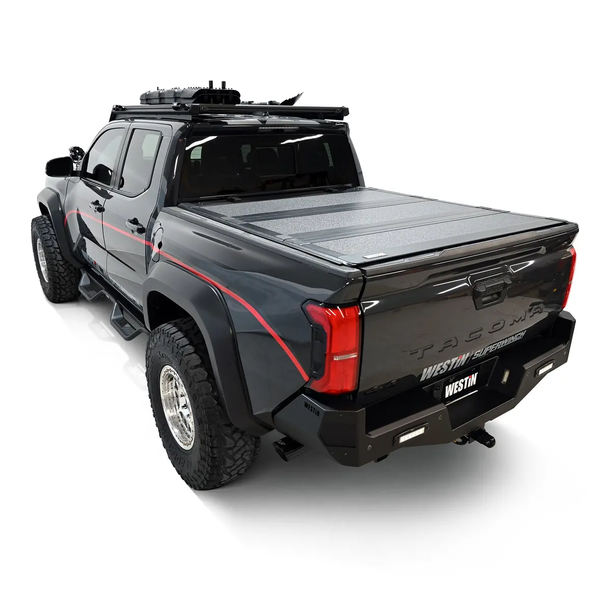 Westin Hard Tri-Fold Aluminum Tonneau Cover For 2024-2026 Toyota Tacoma - Recon Recovery 1