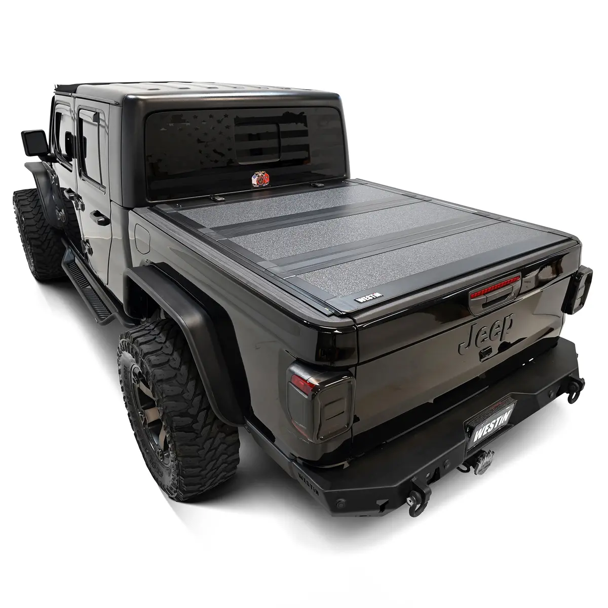 Hard Tri-Fold Aluminum Tonneau Cover For 2020-2026 Jeep Gladiator Jt - Recon Recovery 1