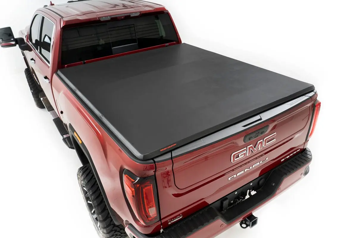 Rough Country Tri Fold Soft Tonneau Cover For 2020-2026 Chevy Gmc 2500Hd 3500Hd (6'7" Bed) 1