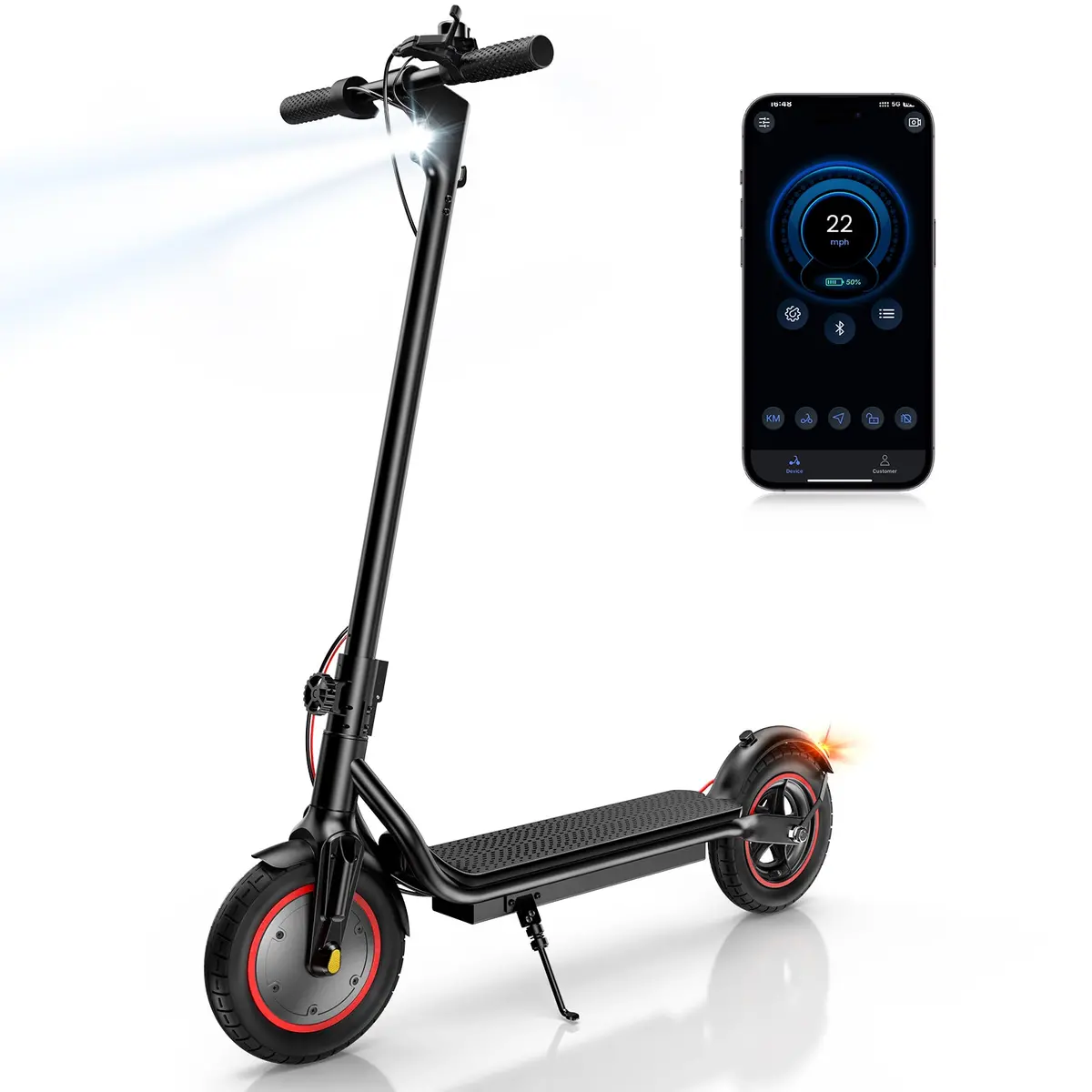 W6 Commuting Electric Scooter 500W Motor For Adults 2