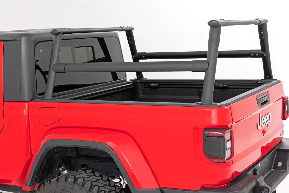 Rough Country Aluminum Overland Full Size Bed Rack For 2020-2026 Jeep Gladiator Jt - Recon Recovery 1