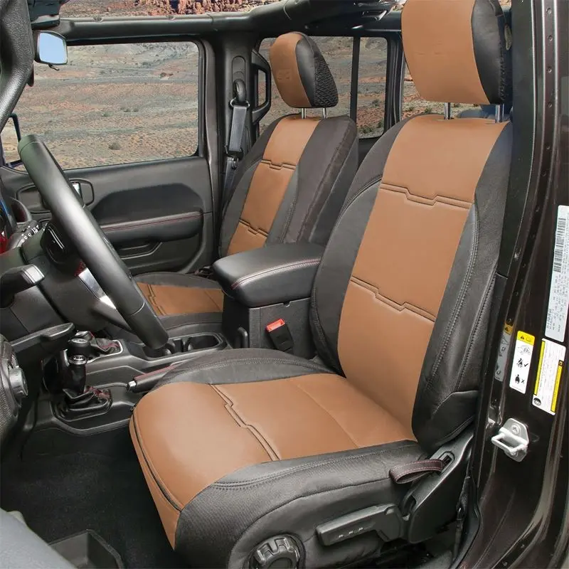 Smittybilt Gen2 Tan Neoprene Seat Cover Set Front & Rear For 2020-2025 Jeep Gladiator Jt - Recon Recovery 1
