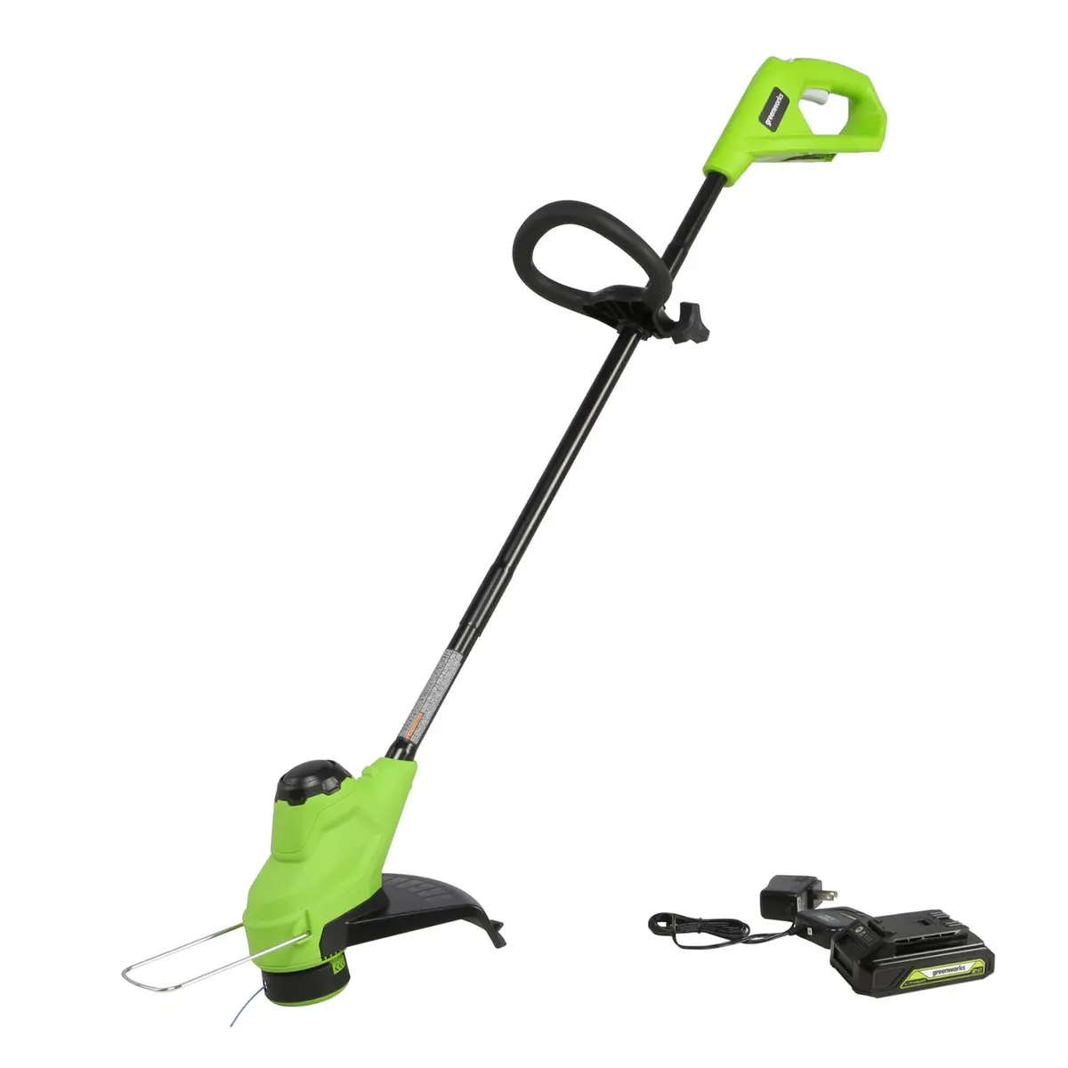 24V 10" Cordless Battery String Trimmer: 2.0 Ah Battery And Charger 1