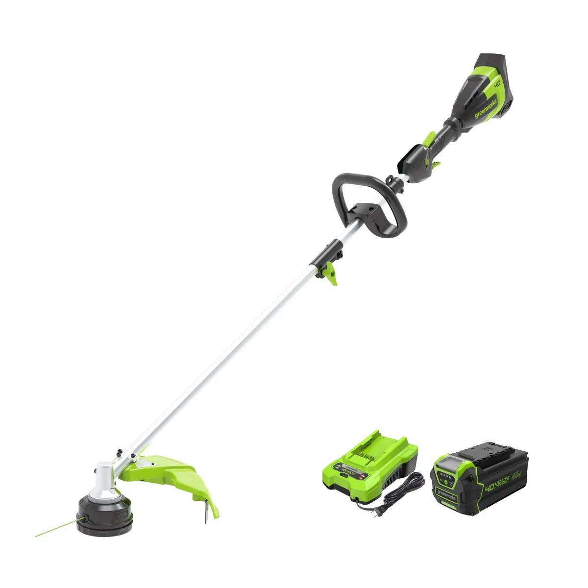 40V 16" Cordless Battery Brushless String Trimmer (Attachment Capable): 4.0 Ah Battery And Charger 1