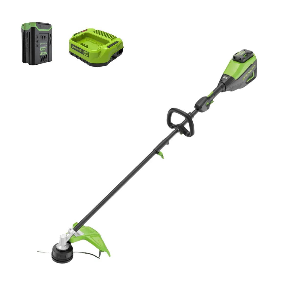 60V 17" Cordless Battery Brushless Attachment Capable String Trimmer: 4.0 Ah Battery And Charger 1