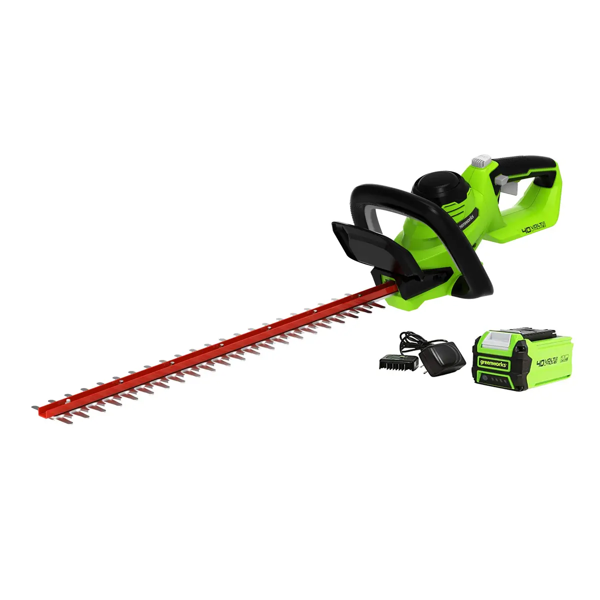 40V 24" Cordless Battery Hedge Trimmer W/ 2.0 Ah Usb Battery & Charger 1