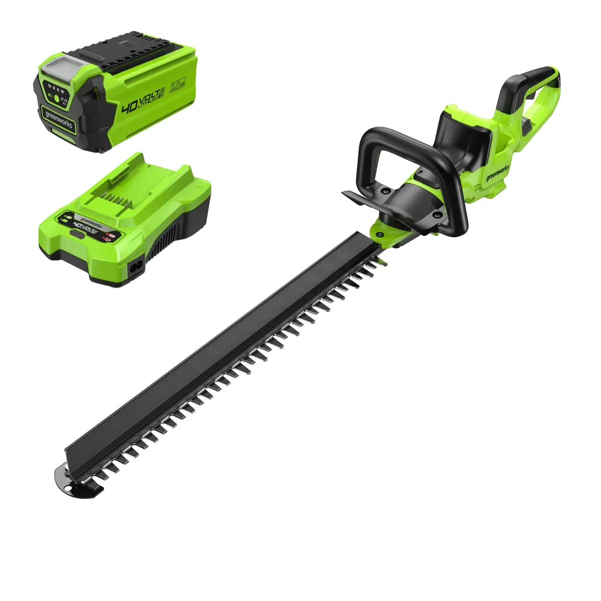 40V 26" Cordless Battery Hedge Trimmer: 2.0 Ah Battery And Charger 1
