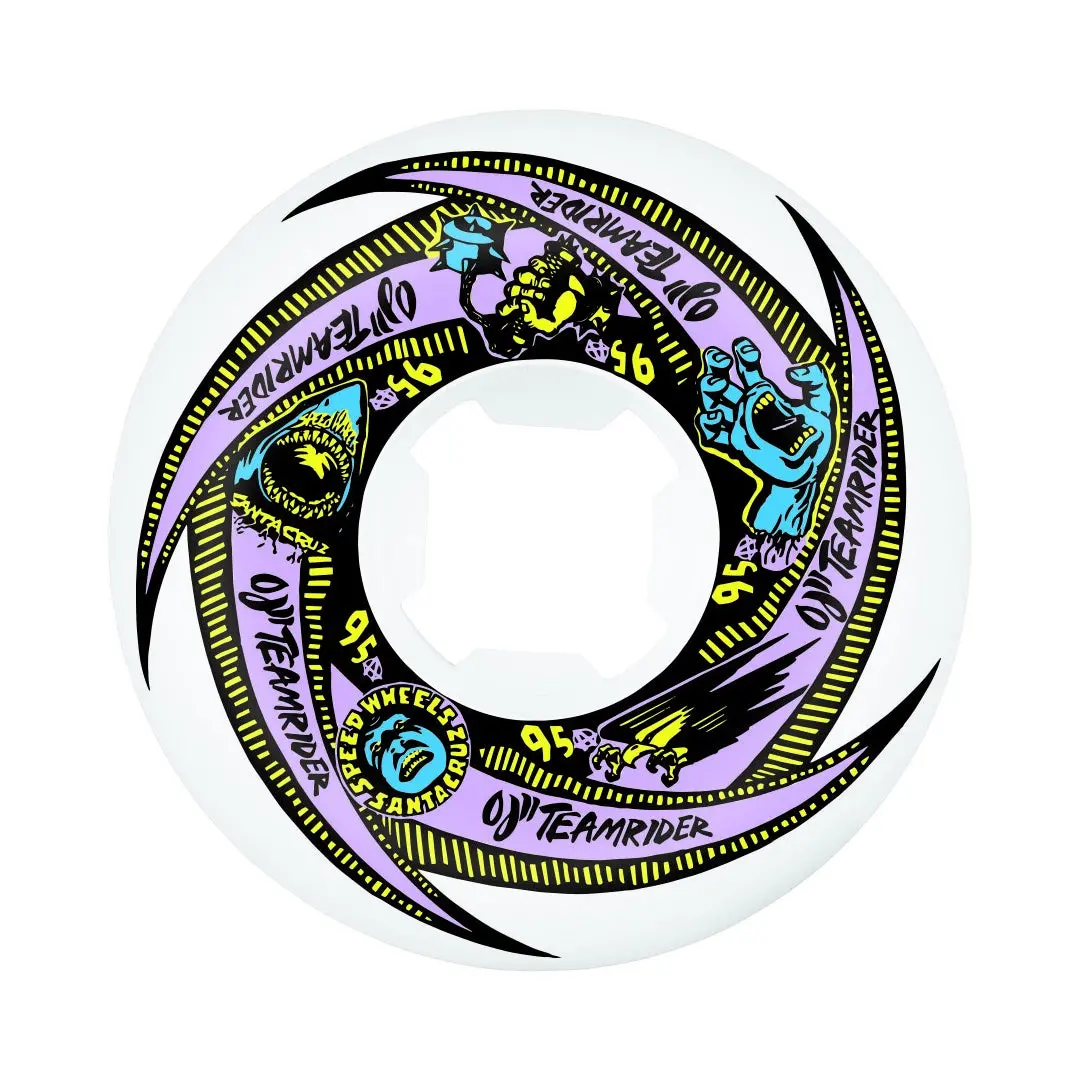 Oj's Ojii Team Rider 95A Wheels - White/Blue 1