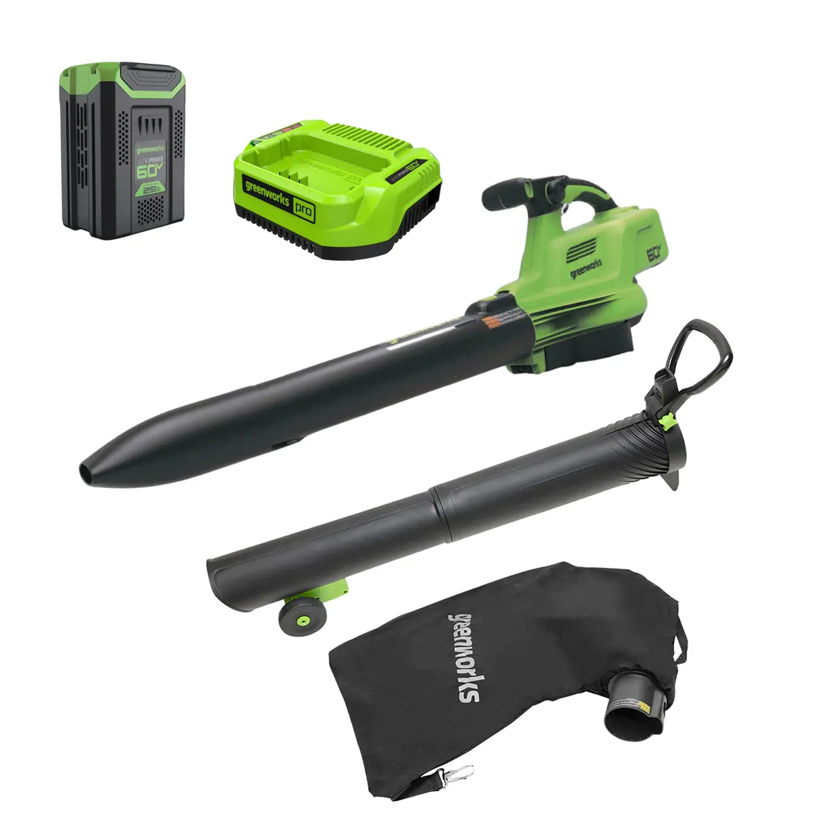 60V 520 Cfm Cordless Battery Blower/Vacuum W/ 4Ah Battery And 3A Charger 1