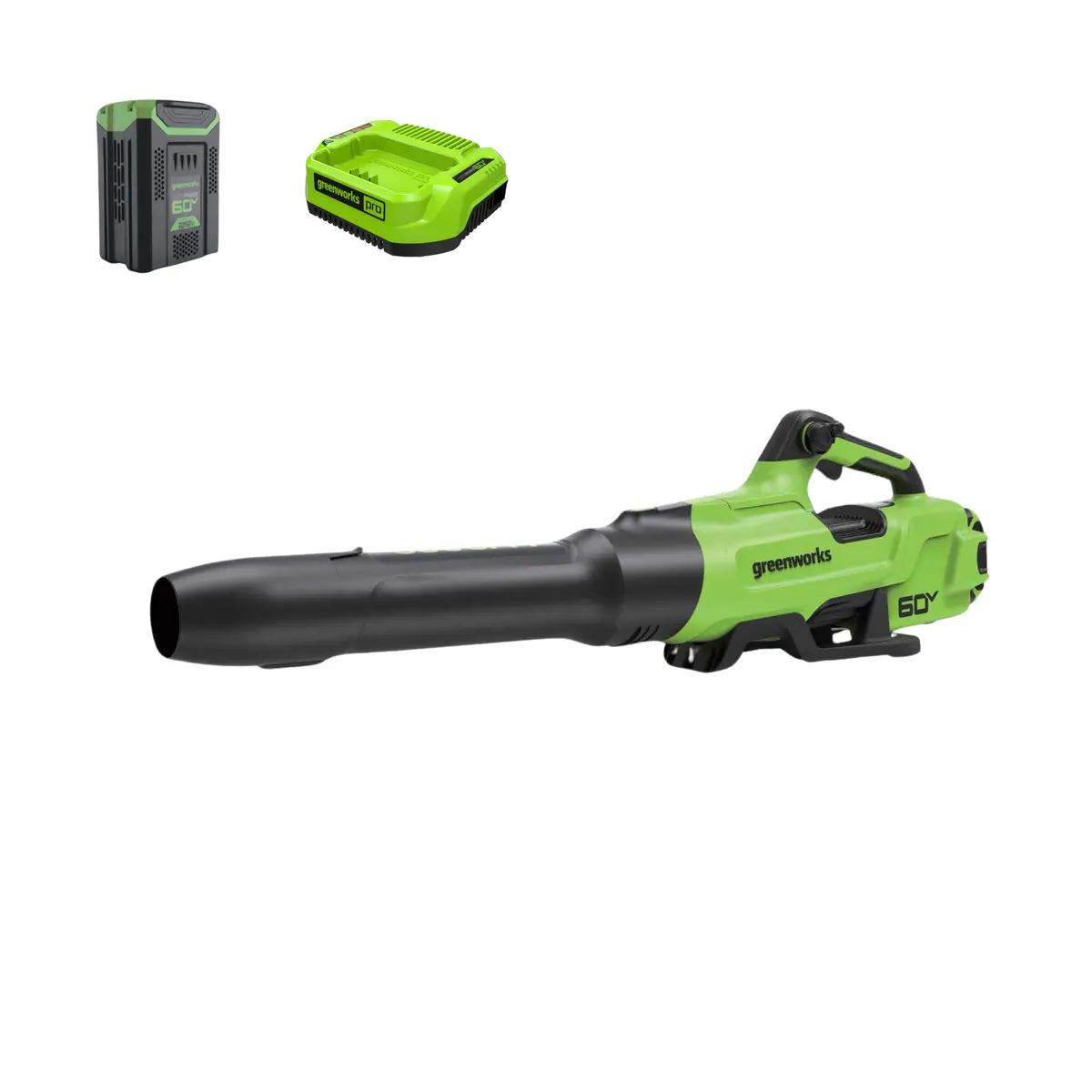 60V 630Cfm Cordless Battery Blower: 2.5 Ah Battery And 3A Charger 1