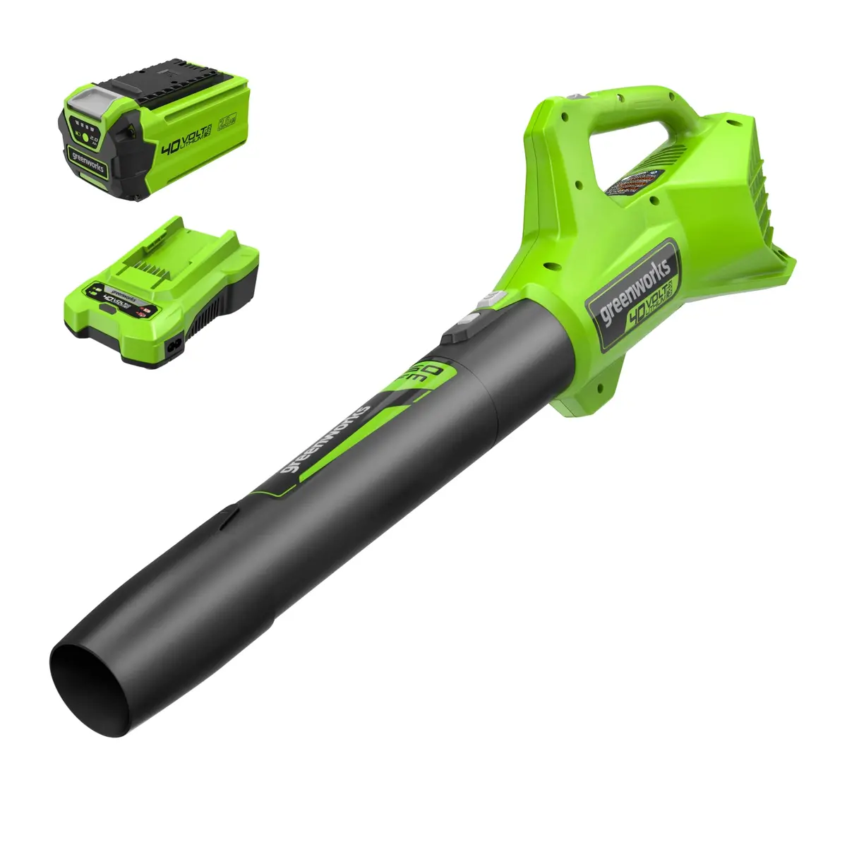 40V 350 Cfm Cordless Battery Leaf Blower: 2.0 Ah Battery And Charger 1