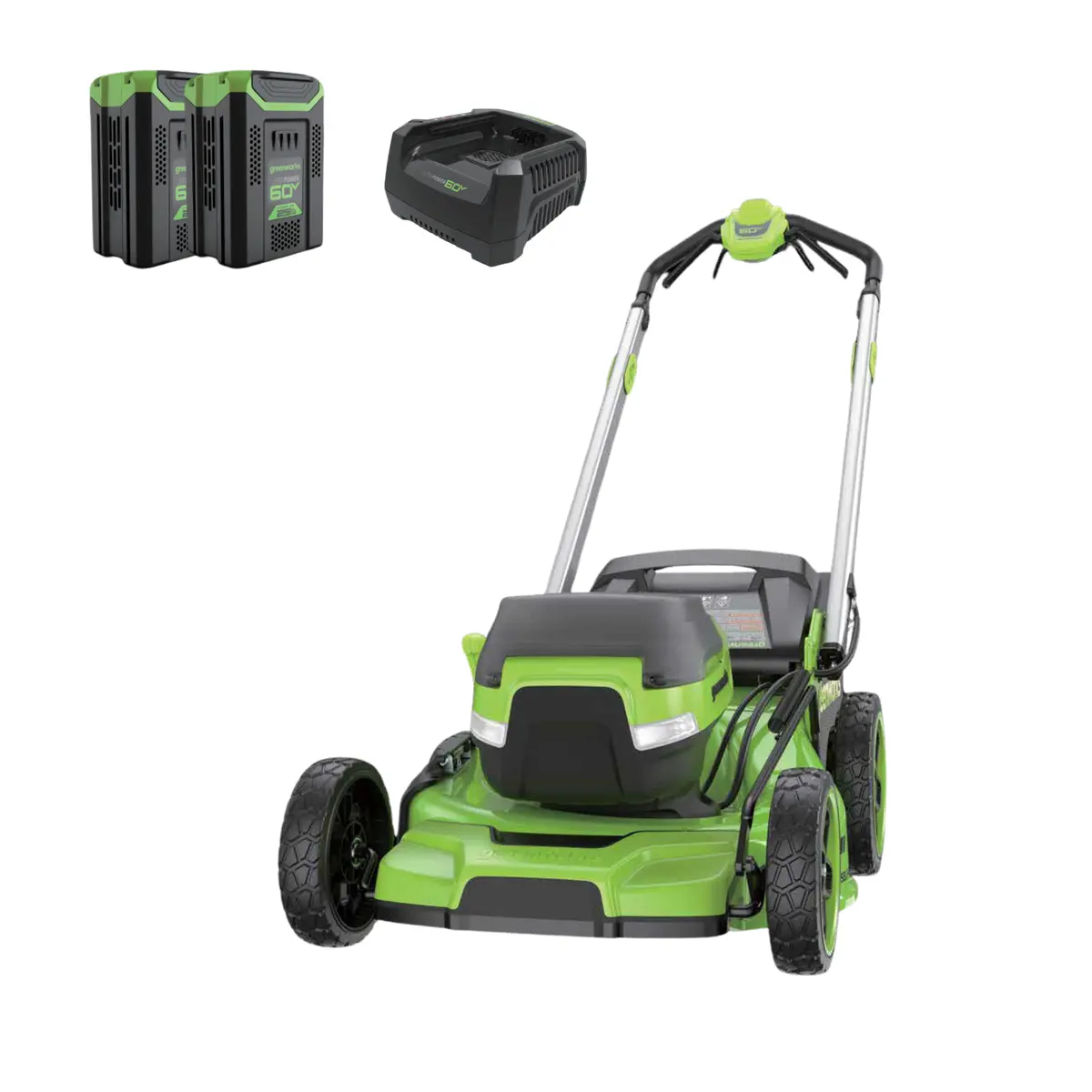 60V 21" Cordless Battery Self-Propelled Mower: (2) 5Ah Battery And 6A Rapid Charger 1