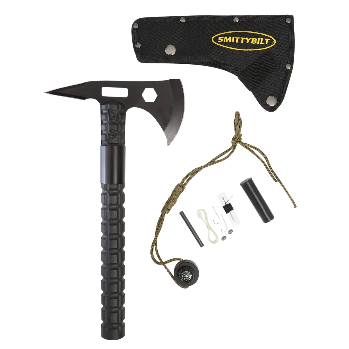 Smittybilt Trail Axe & Survival Kit With Blade Sheath - Recon Recovery 1