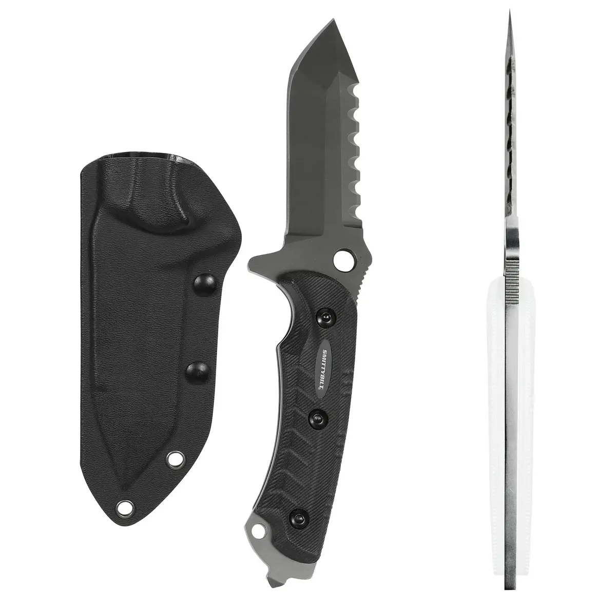 Smittybilt F.A.S.T. Survival Trail Knife – Compact 420 Stainless Rescue Tool- Recon Recovery 1
