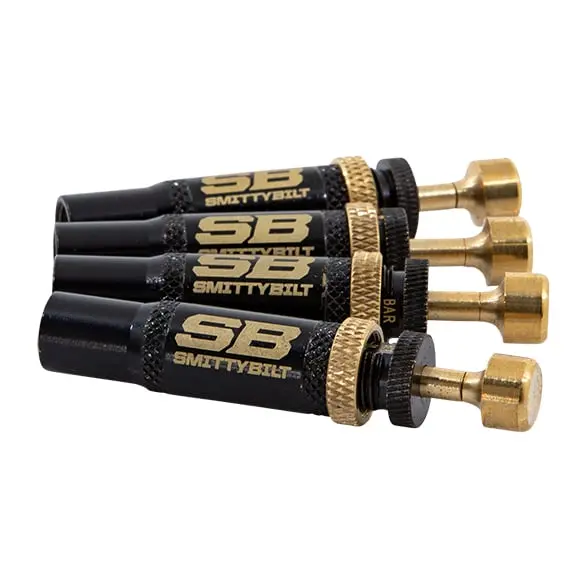 Smittybilt Adjustable Valve Stem Tire Deflators – Set & Auto Shut-Off Kit - Recon Recovery 1