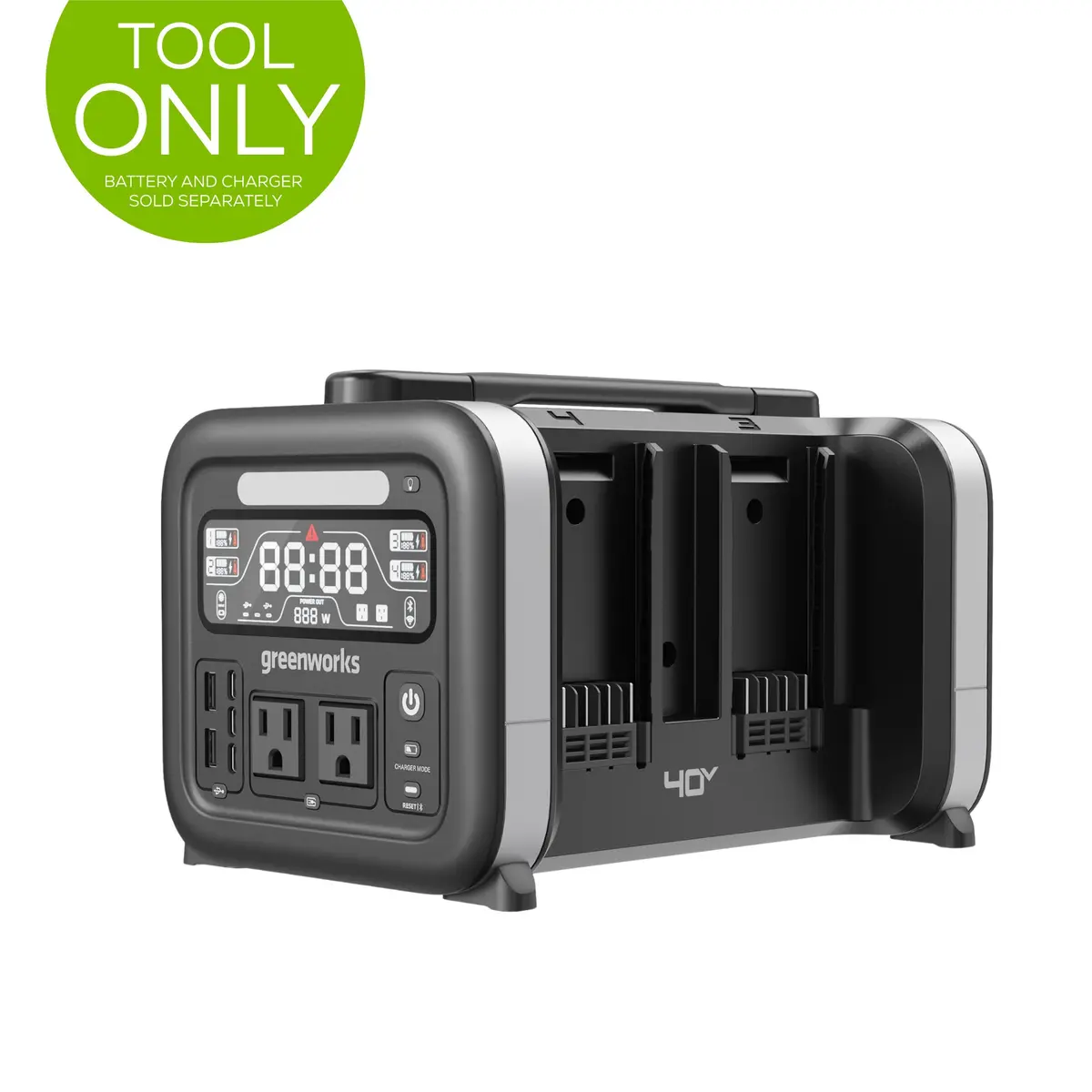 40V 500W 4-Slot Inverter Portable Power Station (Tool Only) 1