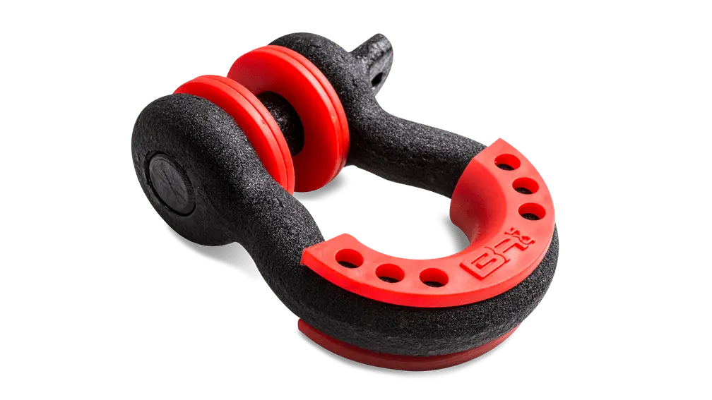 Body Armor 4X4 Red D-Ring With Isolator - 4.75 Ton Load Rating - Sold Individually 1