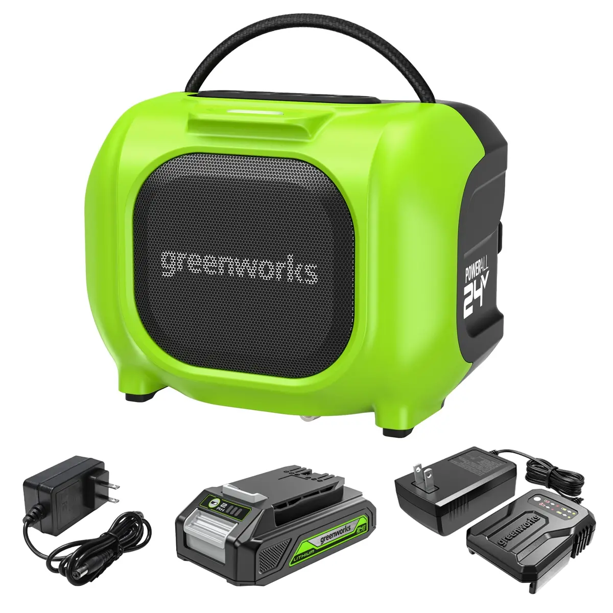 24V Cordless Battery Mini Bluetooth Speaker: 2.0 Ah Battery And Charger 1