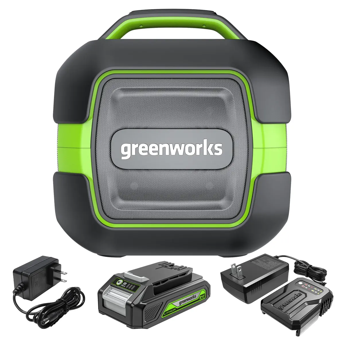 24V Cordless Battery Bluetooth Speaker: 2.0 Ah Battery And Charger 1