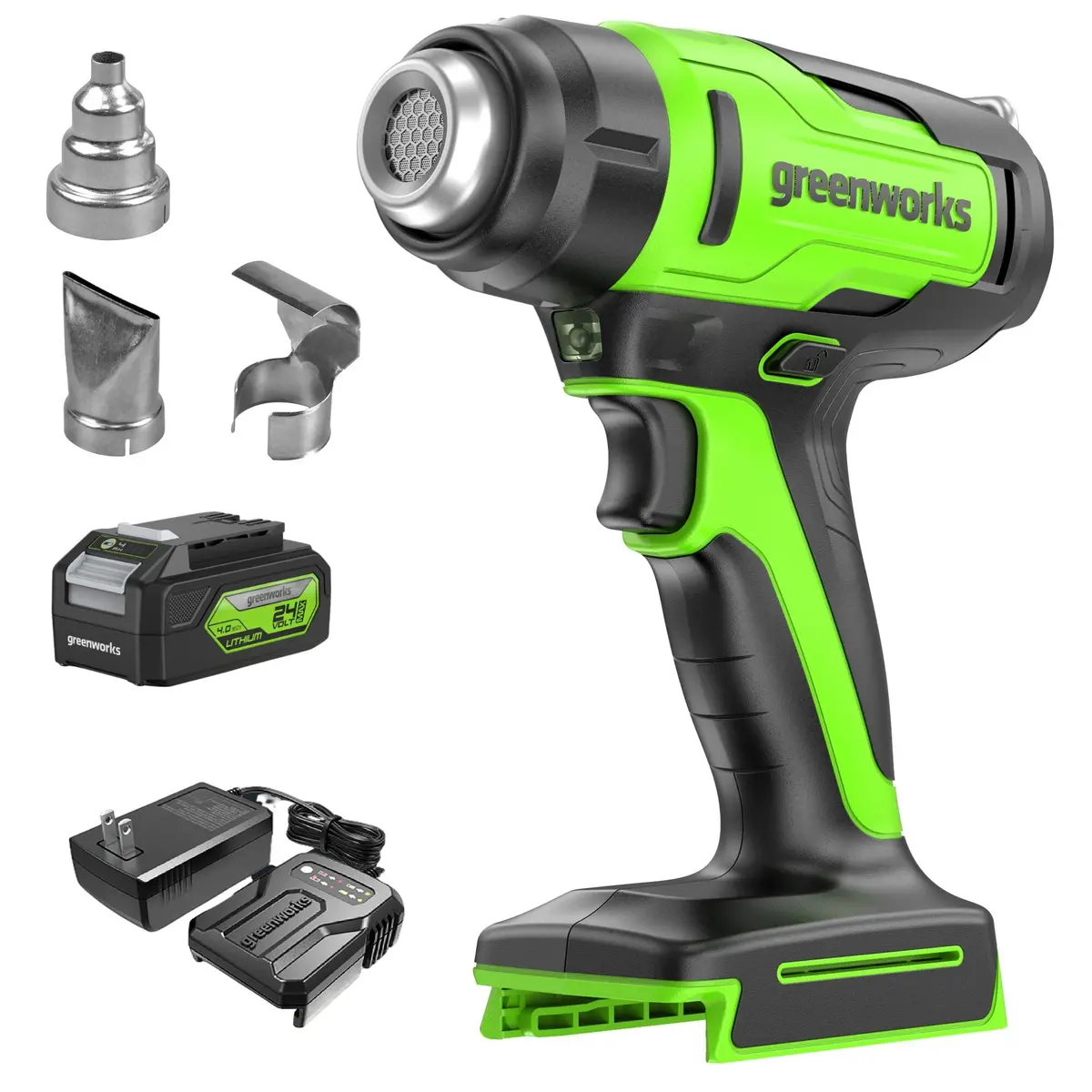 24V Cordless Battery Heat Gun: 4.0 Ah Battery And Charger 1