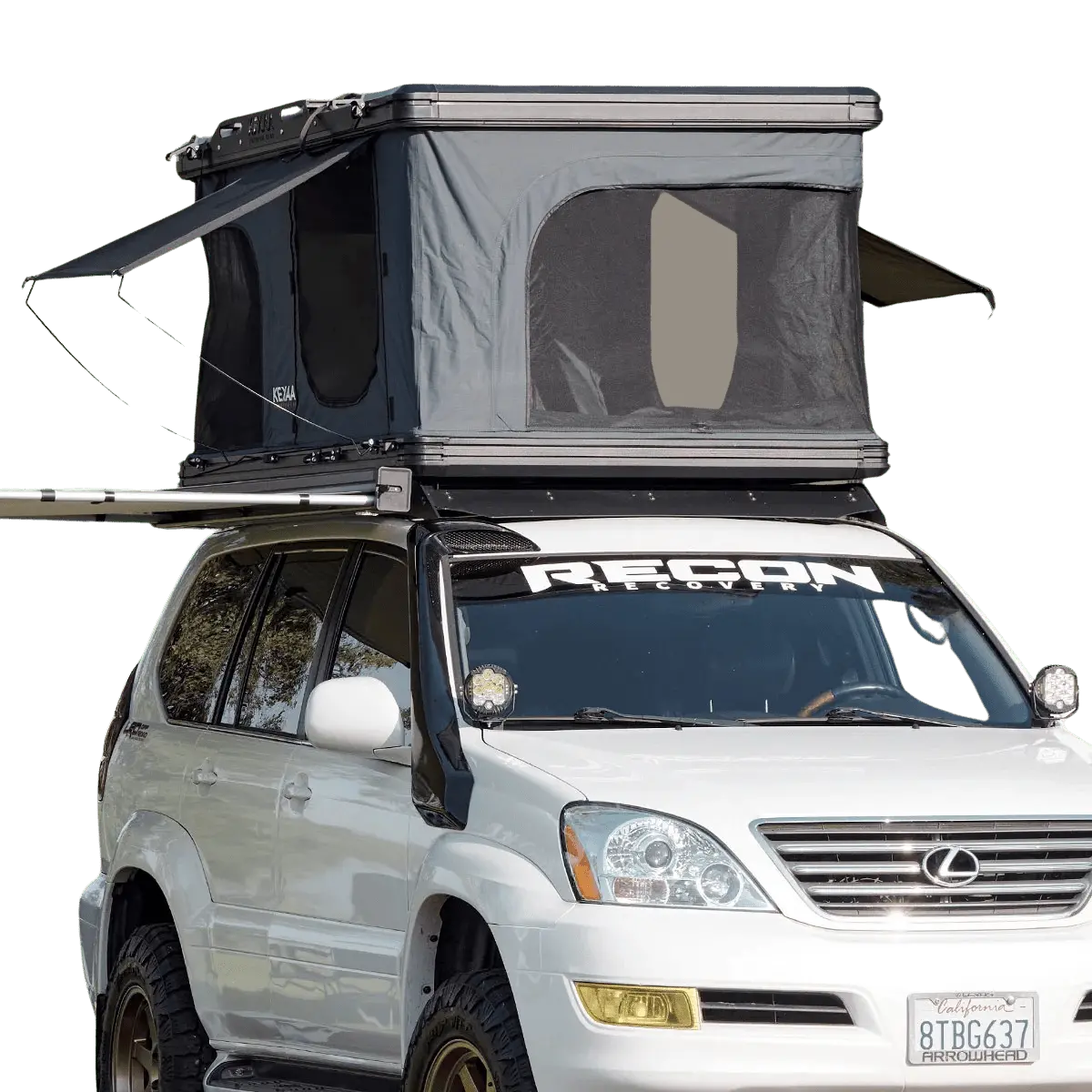 Kexaa Outdoor Gear Pop Up 360 Aluminum Hardshell Rooftop Tent With Cross Bars - Recon Recovery 1
