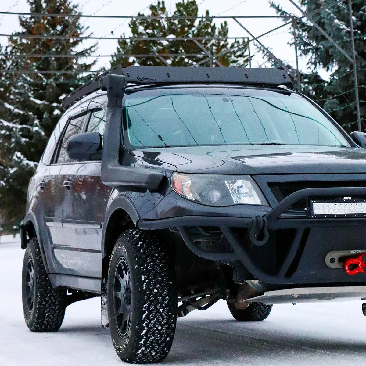 Prinsu Roof Rack For 2009-2013 Subaru Forester- Black Powder Coat 1