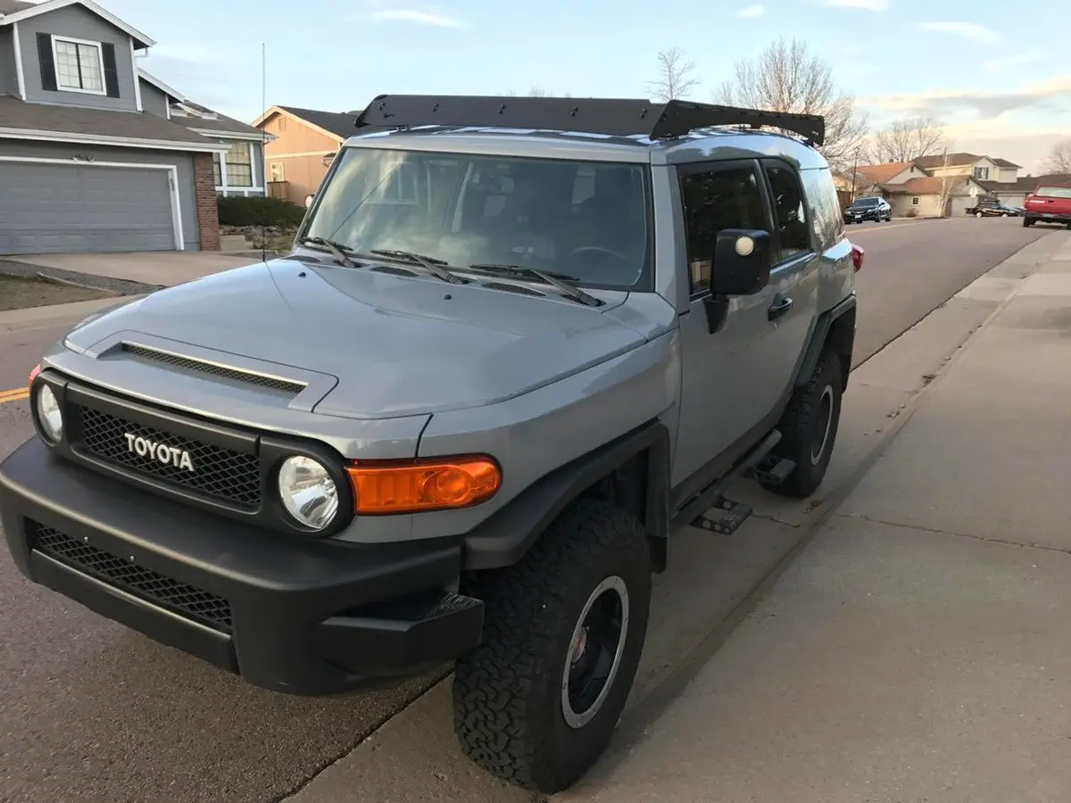Prinsu Roof Rack For 2007-2016 Toyota Fj Cruiser- Black Powder Coat (No Drill) 1