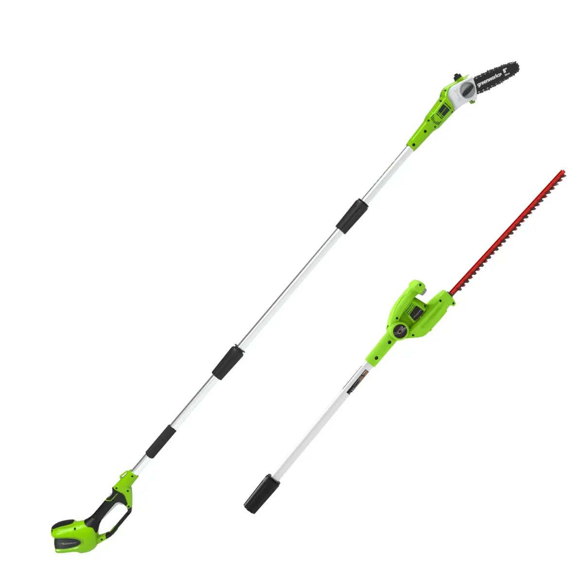 40V Cordless 8" Pole Saw With Hedge Trimmer Attachment Combo Kit (Tool Only) 1