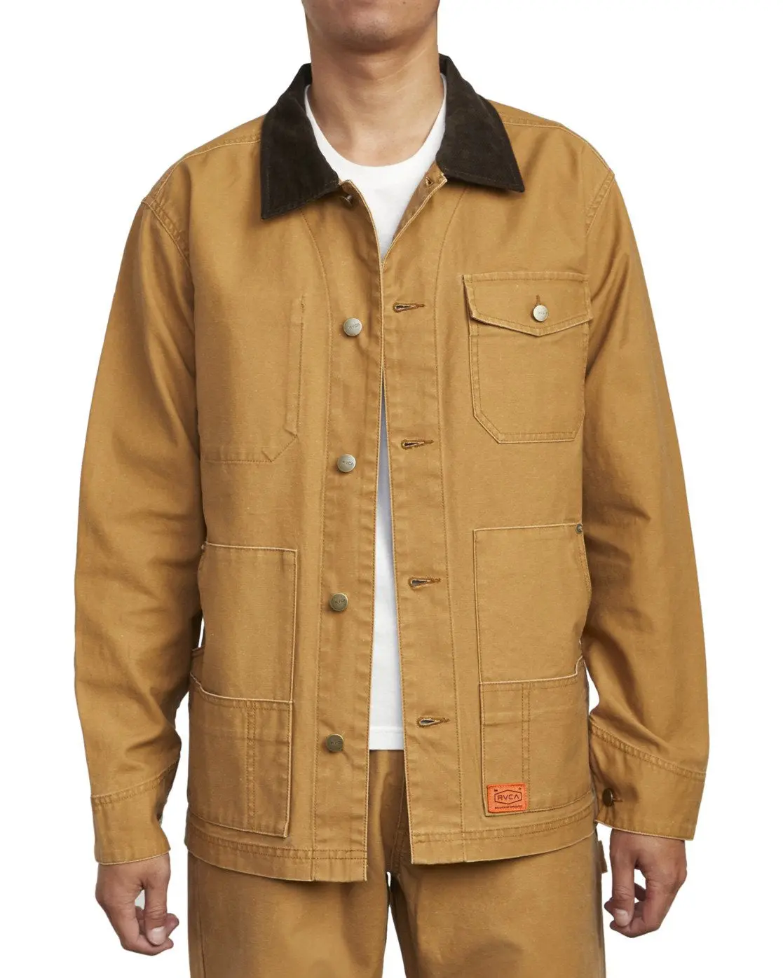 Rvca Chainmail Chore Jacket - Camel 1