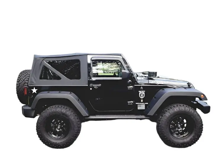 Smittybilt Oem Replacement Soft Top For 07-09 Wrangler Jk 2 Door Black Diamond - Recon Recovery 1