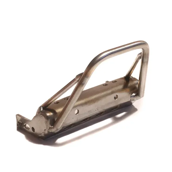 Wertymade Scx10 Ii Stainless Steel Stubby Flat Top Bumper 1